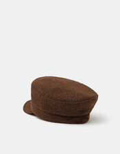 Boucle Baker Boy Hat, Brown (CHOCOLATE), large