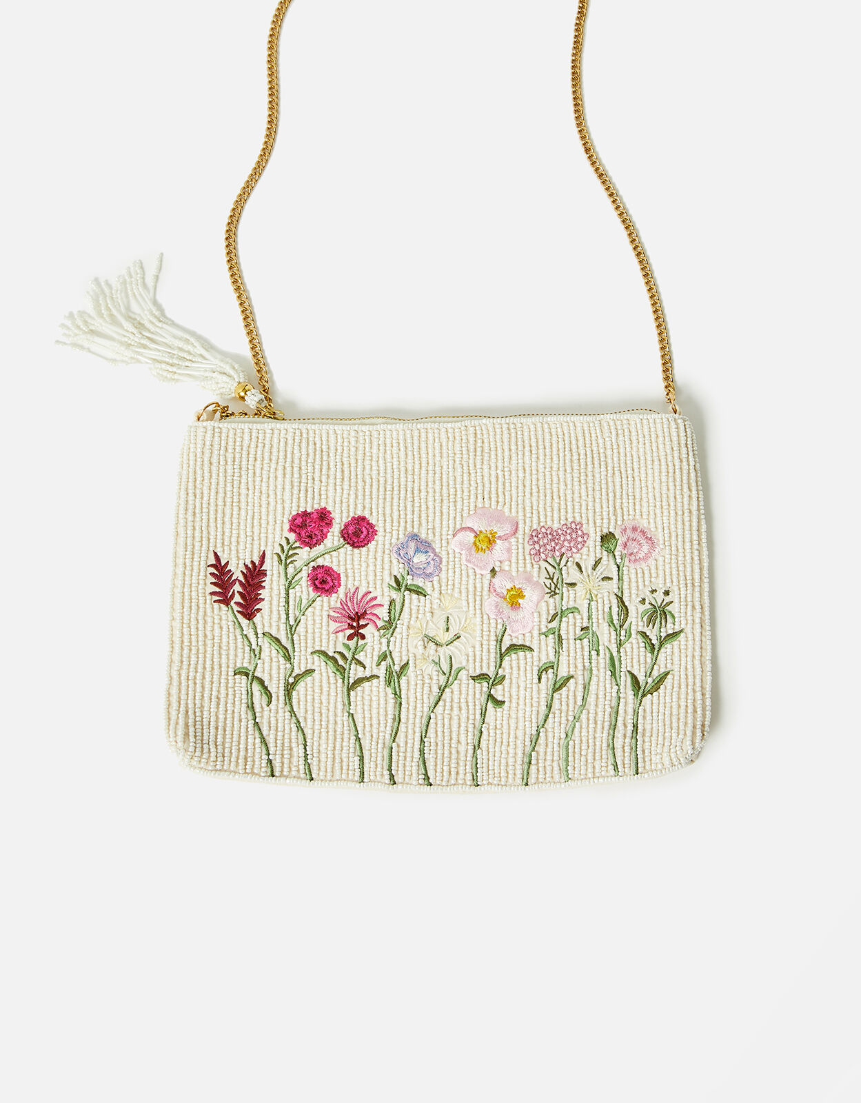 floral beaded bag