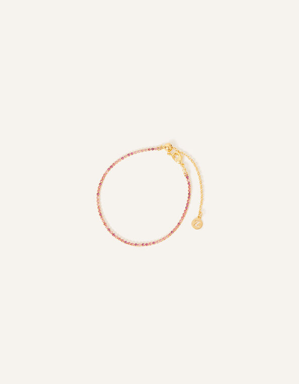 14ct Gold-Plated Tennis Bracelet, , large