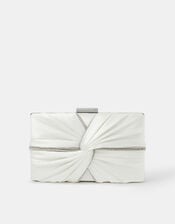 Bridal Satin Pleat Clutch Bag, , large