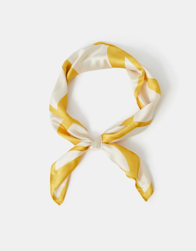 Sun Stripe Square Satin Scarf, , large