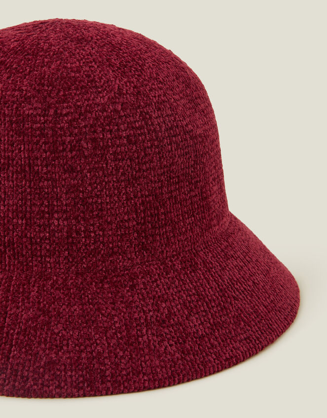 Chenille Bucket Hat, Red (RED), large