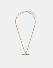 Stainless Steel T-Bar Cube Chain Necklace, , large