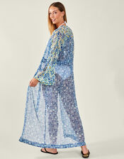 Tile Print Maxi Kaftan, Blue (BLUE), large