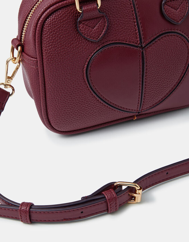 Heart Crossbody Bag, Red (BURGUNDY), large