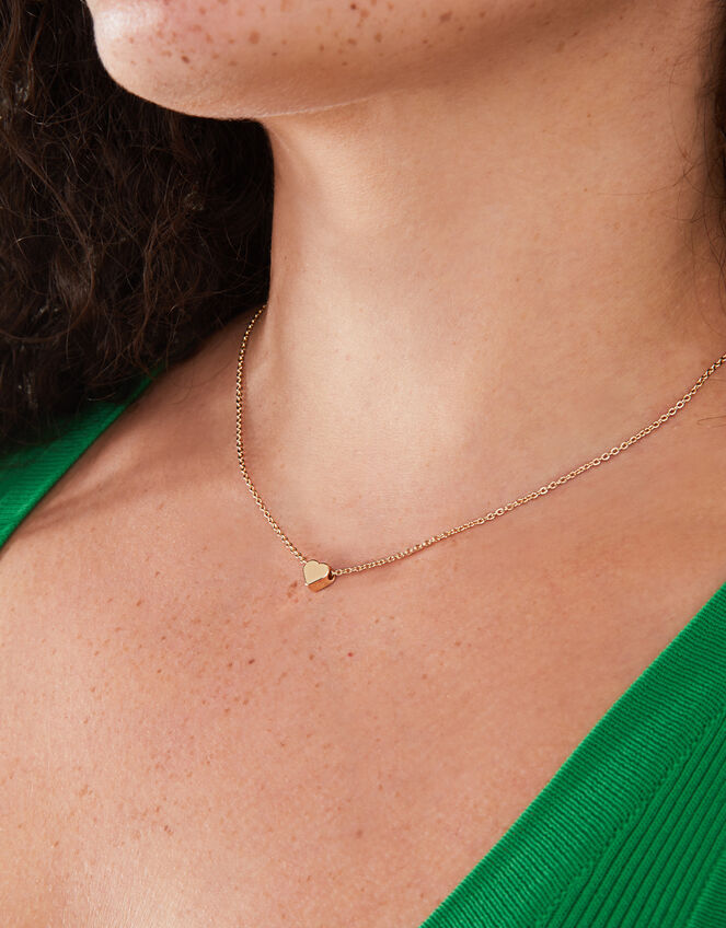 Solid Heart Pendant Necklace, , large