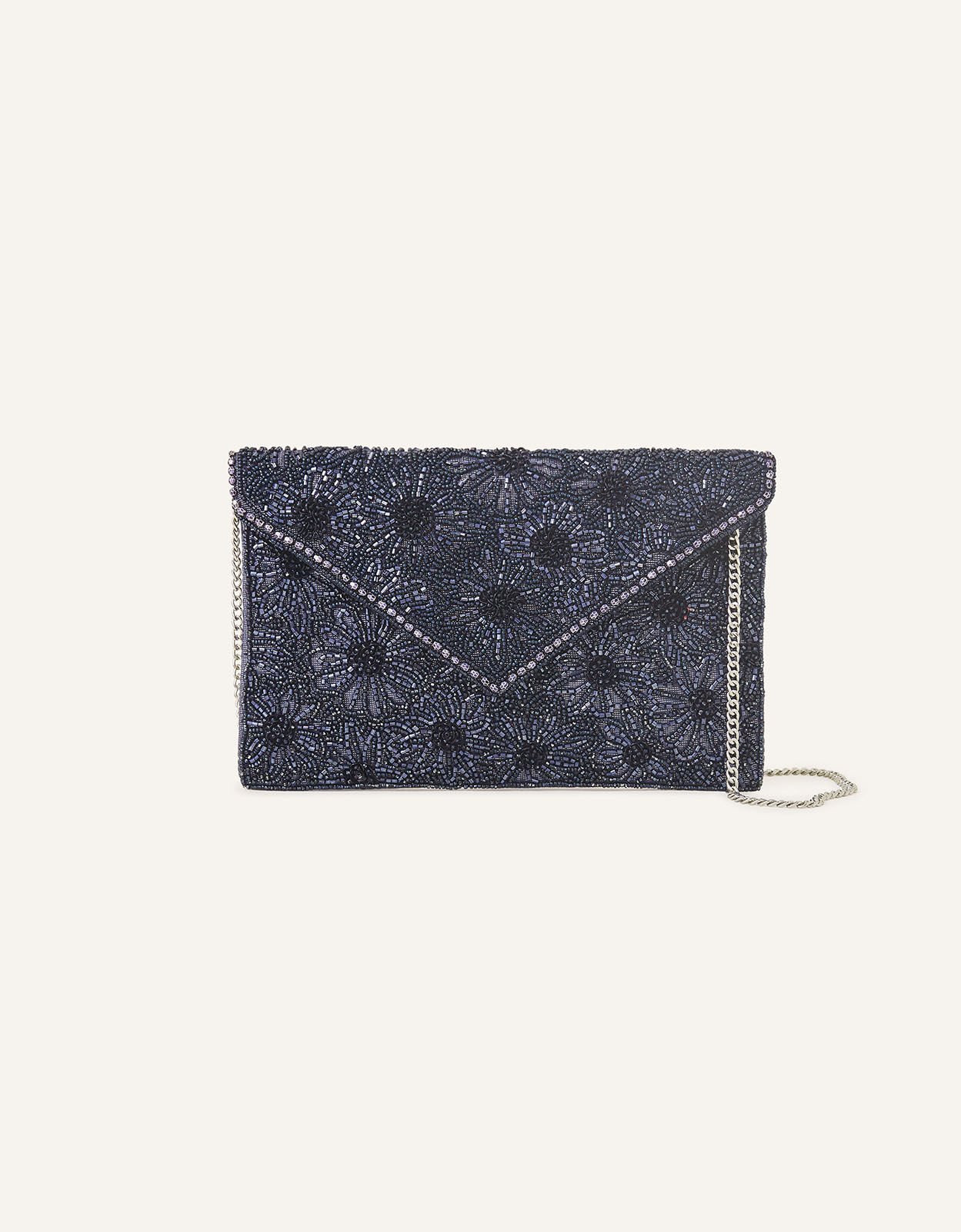 Navy blue shop clutch bag uk