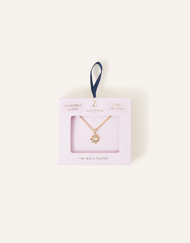 14ct Gold-Plated Star Pendant Necklace, , large