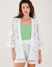 Lace Flower Cover Up, White (WHITE), large
