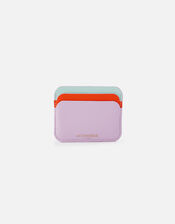 Curve Colour-Block Card Holder , Purple (LILAC), large