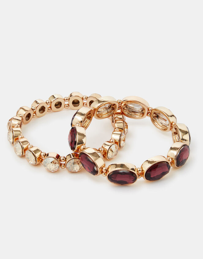 2-Pack Gemstone Stretch Bracelets , , large