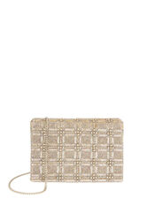 Crystal Embellished Clutch Bag, , large