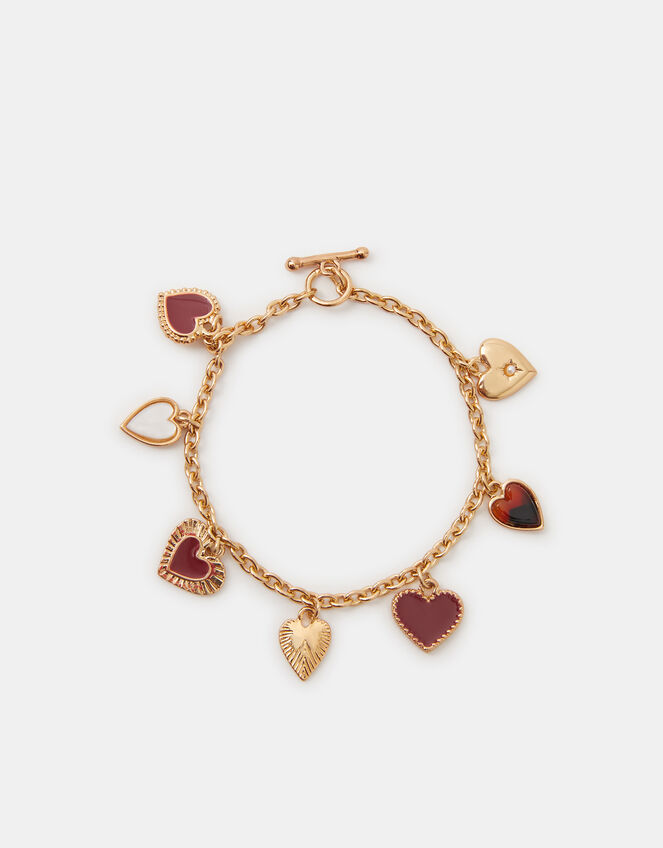 Statement Heart Charm Bracelet, , large