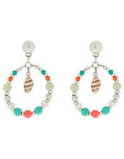 Melrose Limoncello Shell and Bead Hoop Earrings, , large