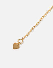 Gold-Plated Chunky Heart Bracelet, , large