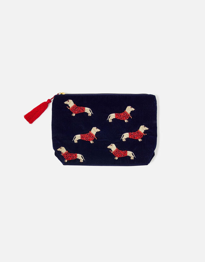 Sausage Dog Large Makeup Bag, , large