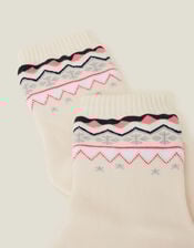 Retro Alpine Socks, Ivory (IVORY), large