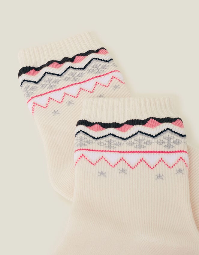 Retro Alpine Socks, Ivory (IVORY), large