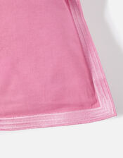Embroidered Wide Edge Cushion Cover, Pink (PINK), large