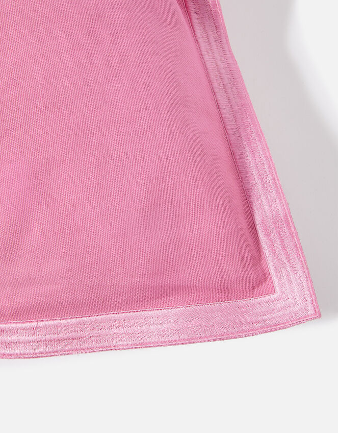 Embroidered Wide Edge Cushion Cover, Pink (PINK), large
