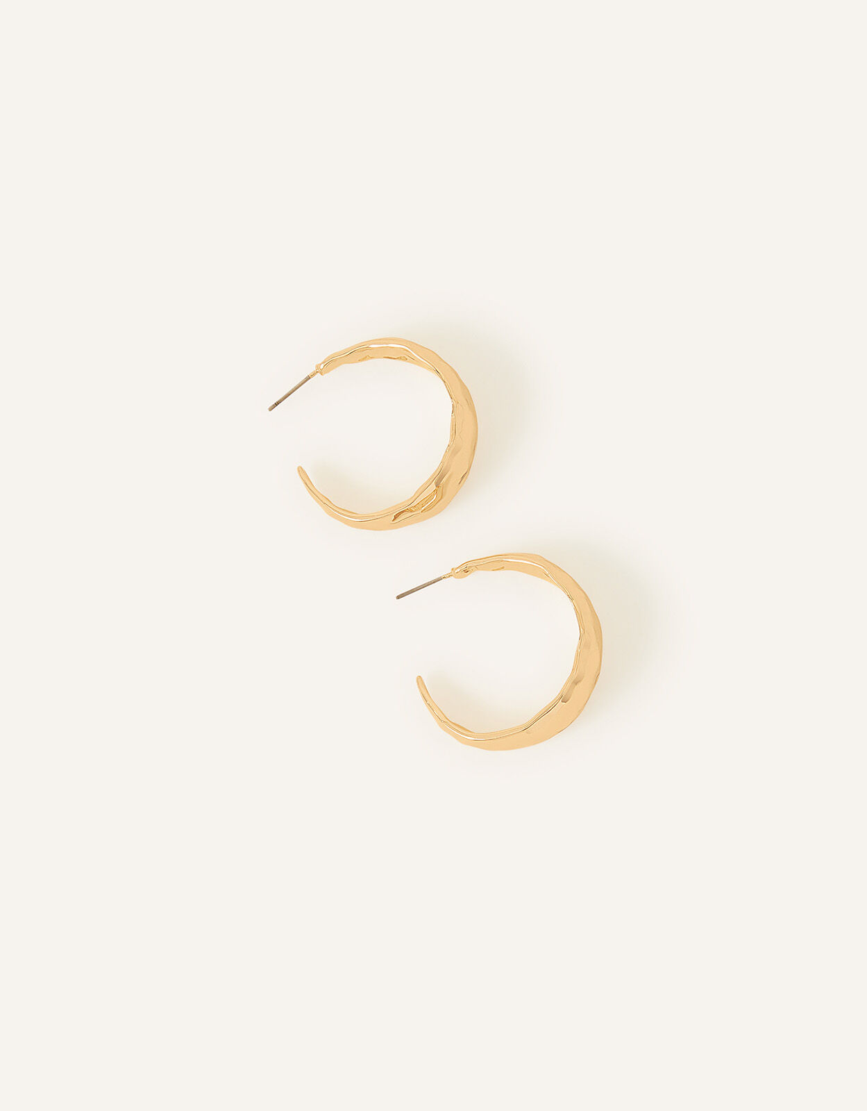 Chunky Hammered Metal Hoops Hoops Accessorize Global