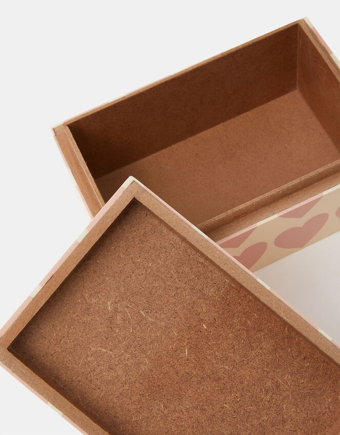 Heart Print Jewellery Box, , large