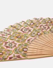 Tile Print Foldable Fan, , large