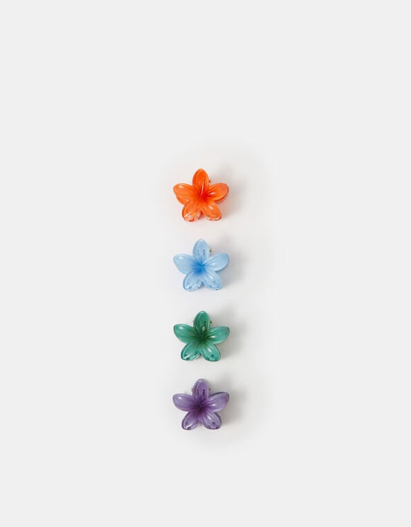 4-Pack Mini Flower Claw Clips, , large