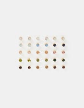 15-Pack Gemstone Stud Earrings, , large