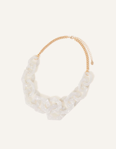 Resin Chain Statement Necklace, , large