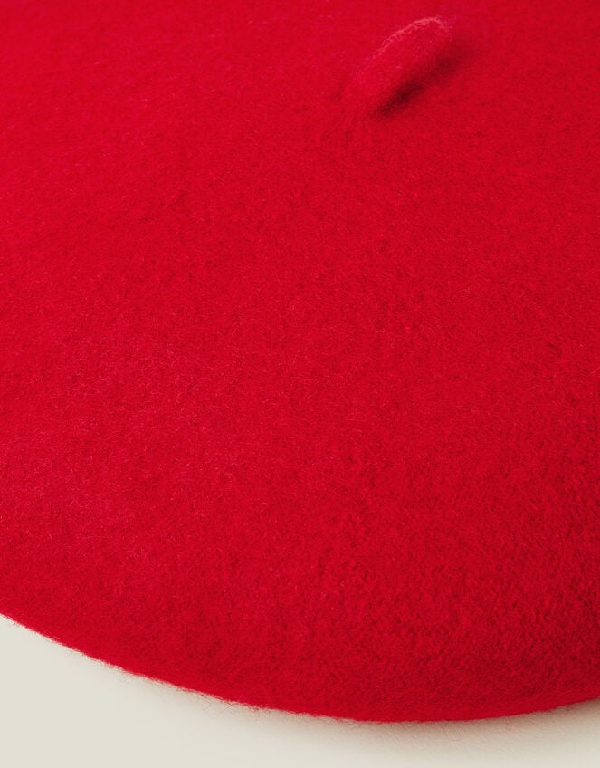 Wool Beret, Red (RED), large