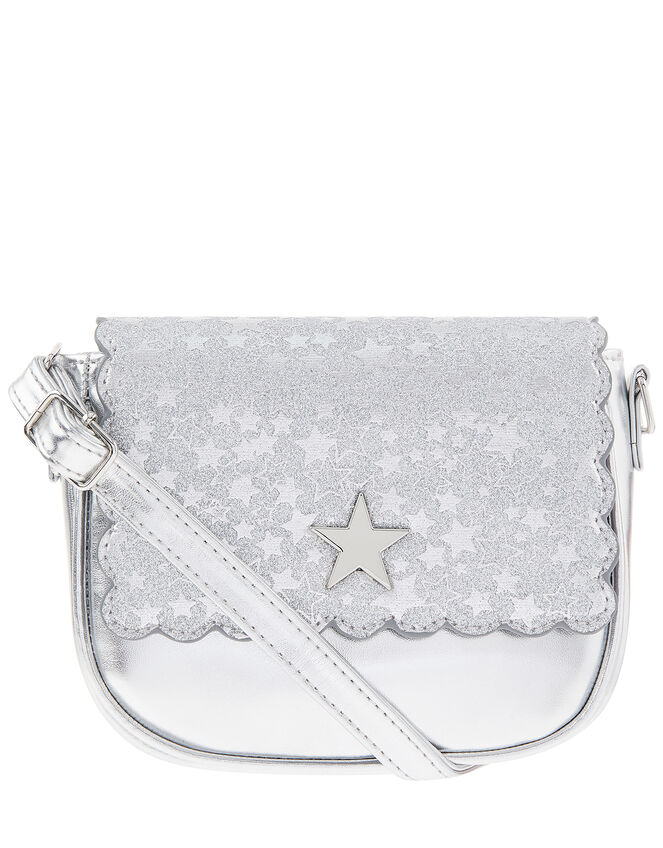 Glittery Star Mini Cross-Body Bag, , large