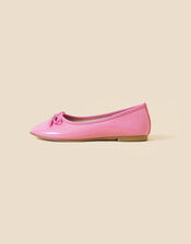 Kids Patent Ballerina Flats, Pink (PINK), large