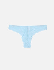 Lace Brazilian Knickers, Blue (LIGHT BLUE), large