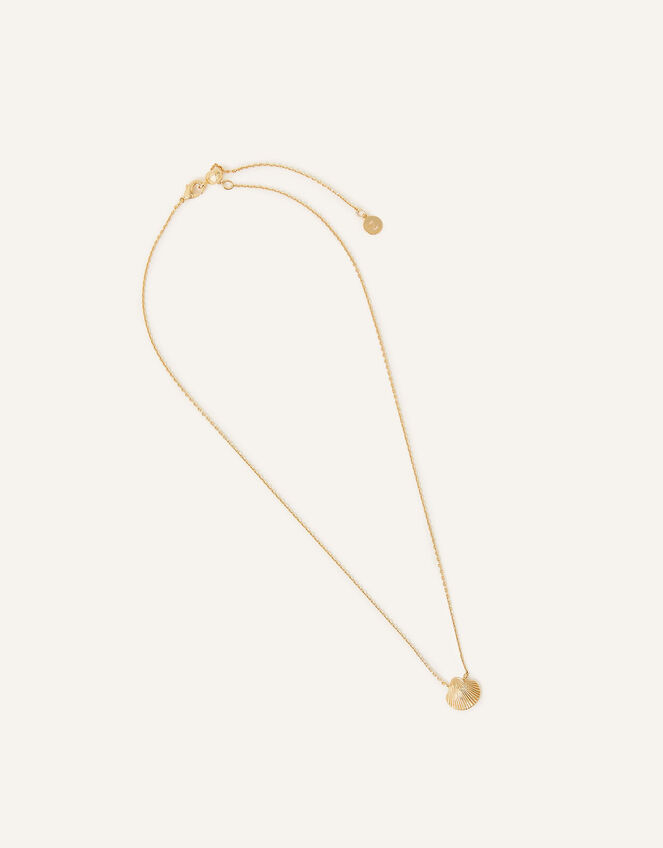 14ct Gold-Plated Shell Pendant Necklace, , large