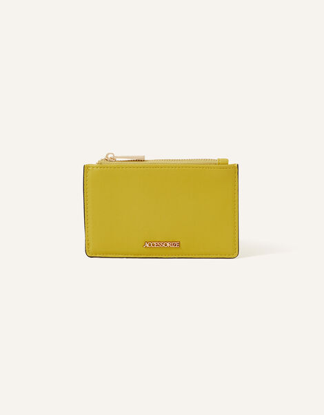 Classic Zip Card Holder, Green (LIME), large