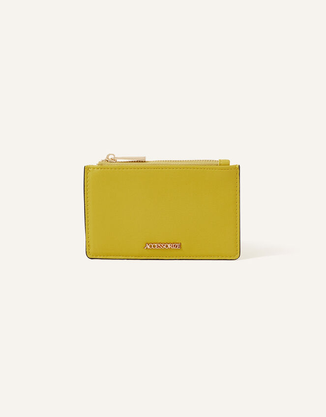 Classic Zip Card Holder, Green (LIME), large