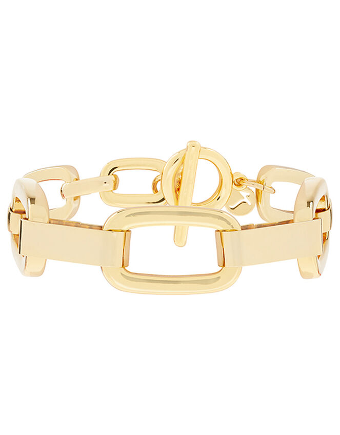 Gold-Plated Chunky Link Bracelet, , large