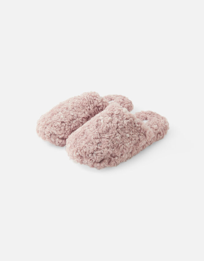 Plush Mule Slippers, Pink (PINK), large
