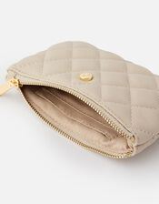 Quilted Coin Purse , Grey (GREY), large