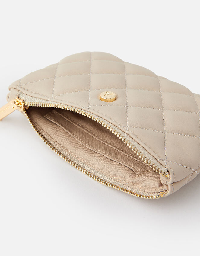 Quilted Coin Purse , Grey (GREY), large
