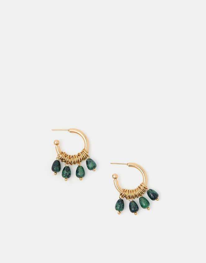 Mini Beaded Hoop Earrings, , large
