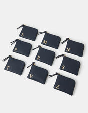 Initial Coin Purse, Blue (NAVY), large