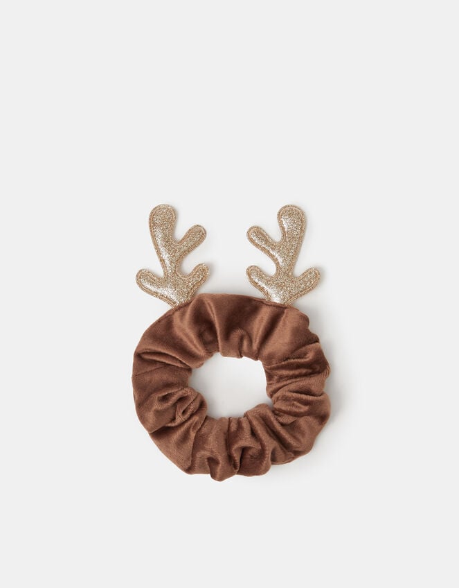 Christmas Reindeer Hair Scrunchie, , large