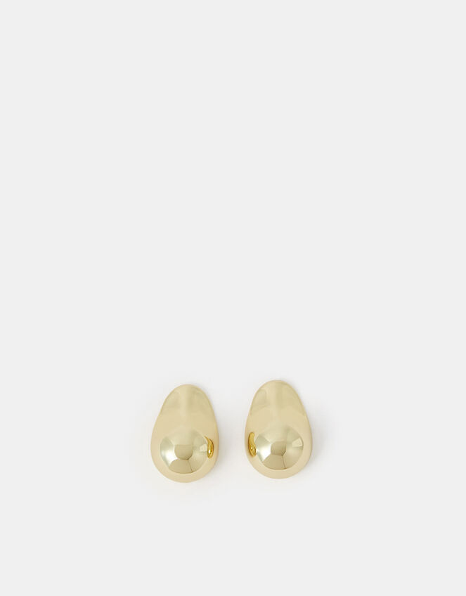 14ct Gold-Plated Molten Curve Drop Earrings, , large