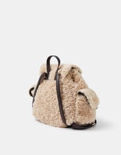Faux Shearling Backpack, , large