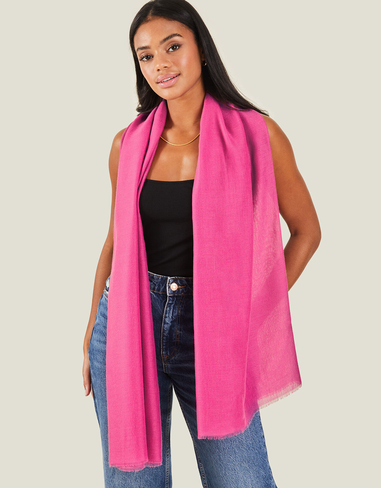 Hot pink sale cashmere scarf
