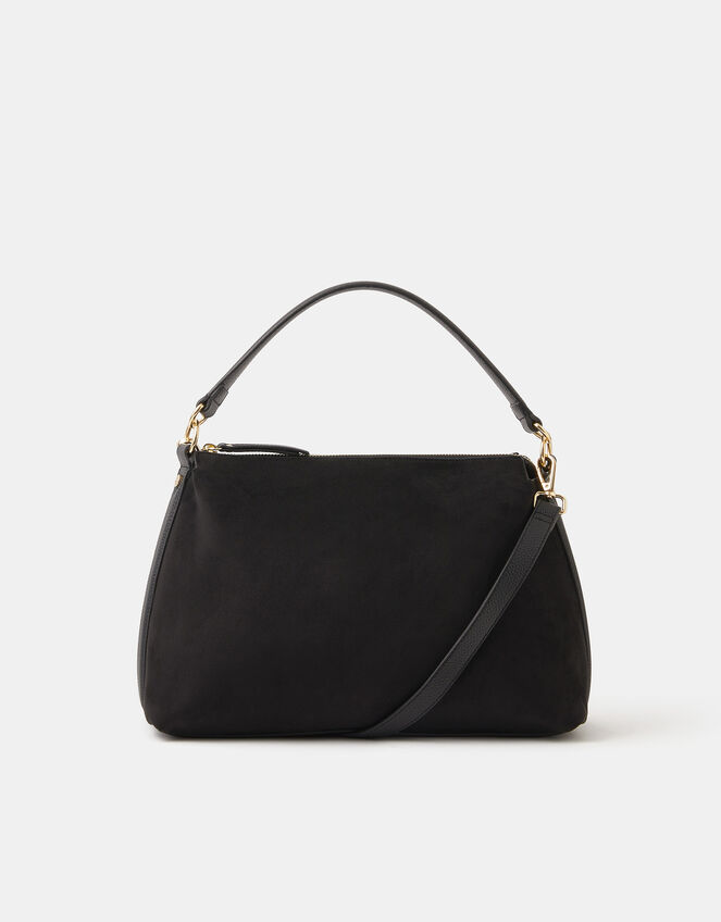 Slouchy Suedette Handbag, Black (BLACK), large