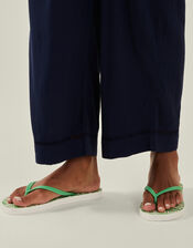 Ornate Print Flip Flops, Green (GREEN), large