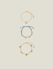 3-Pack Mix Elephant Charm Anklets, , large